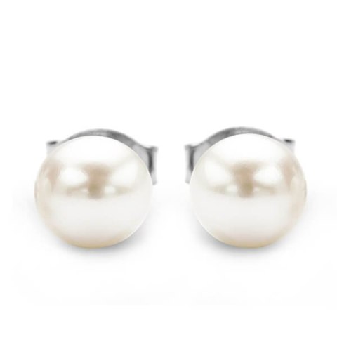 Srebrne kolczyki KSN0304 - Naturalne Perły hodowane słodkowodne