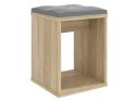 Taboret sonoma z siedziskiem do toaletki kosmetycznej