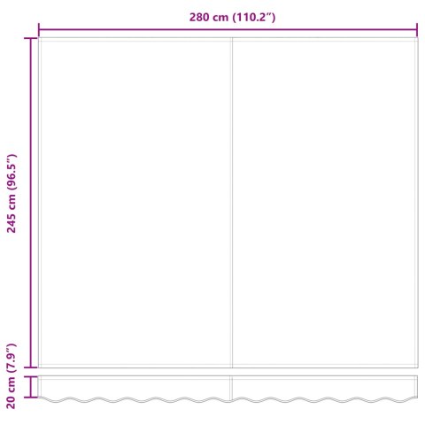 Beżowa markiza automatyczna chowana 300x250 cm, Materiał do wymiany markizy do ramy 3x2,5 m Beżowy