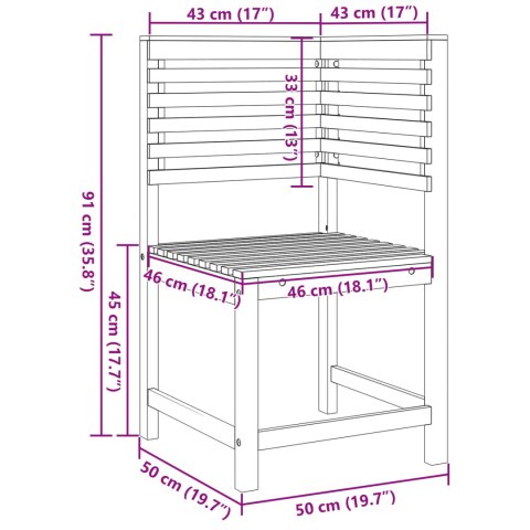 Zestaw 5-częściowy ławek ogrodowych z litego drewna akacjowego