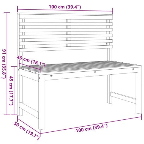 Zestaw 3-częściowy ławki ogrodowej z drewna akacjowego