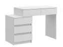 Biurko szkolne białe z szufladami do pokoju młodzieżowego