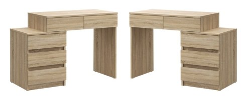 Biurko szkolne sonoma z szufladami do pokoju młodzieżowego