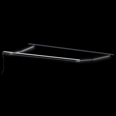 Markiza automatyczna z LED Jasnoszara 400x300 cm, Tkanina do wymiany markizy dla ramy 4x3 m jasnoszare