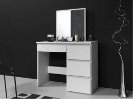 Toaletka z lustrem i szufladami biała do makijażu