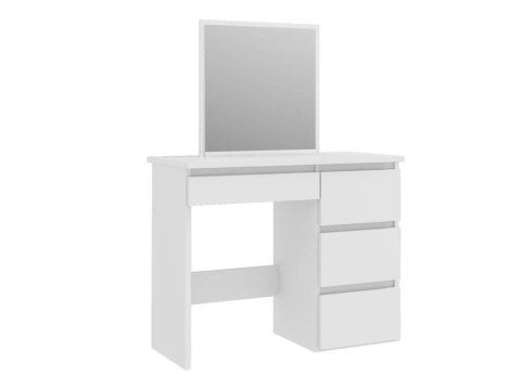 Toaletka z lustrem i szufladami biała do makijażu