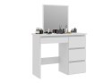 Toaletka z lustrem i szufladami biała do makijażu