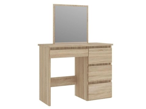 Toaletka z lustrem i szufladami dąb sonoma do makijażu