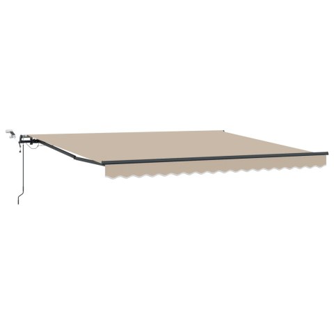 Automatyczna chowana markiza z LED beżowa 400x300 cm
