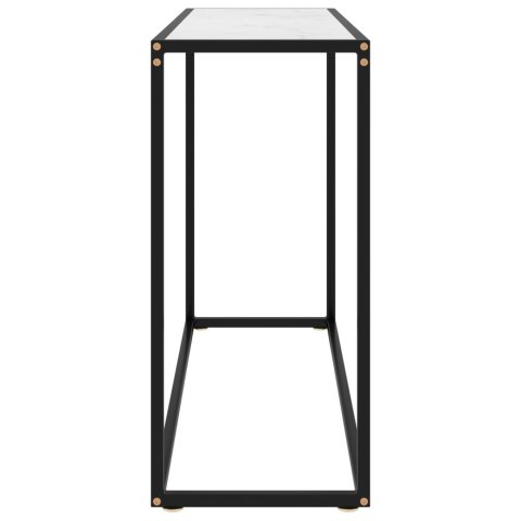 Stolik konsolowy, biały, 100x35x75 cm, szkło hartowane