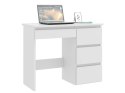 Biurko komputerowe białe z szufladami do nauki i pracy