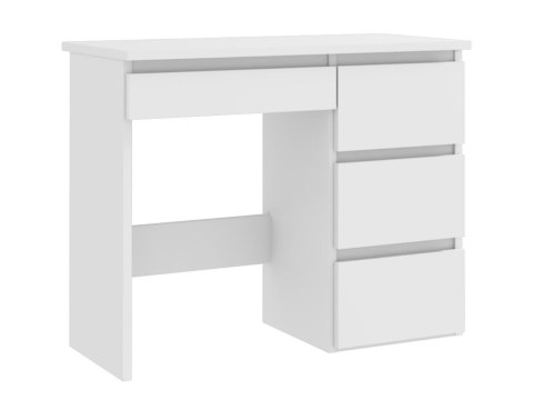 Biurko komputerowe białe z szufladami do nauki i pracy