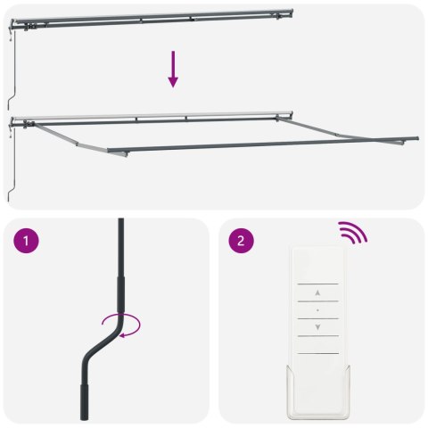 Automatyczna markiza chowana Biała 450x300 cm, Materiał wymienny do markizy 4.5x3 m Biała