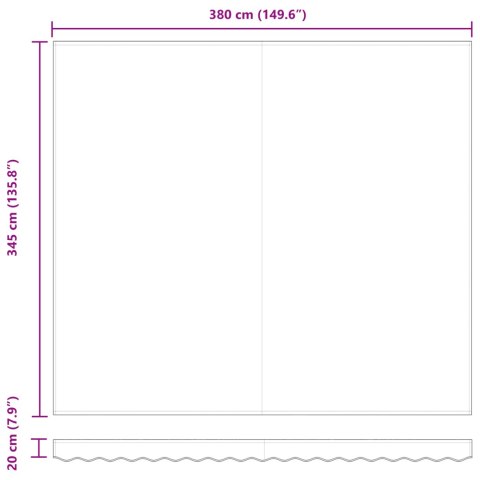 Czerwona automatyczna roletowa markiza 400x350 cm, Materiał zamienny do markizy dla ramy 4x3.5 m Czerwona