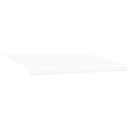 Ręczna markiza chowana z LED Biała 450x300 cm, Materiał wymienny do markizy dla ramy 4.5x3 m Biały