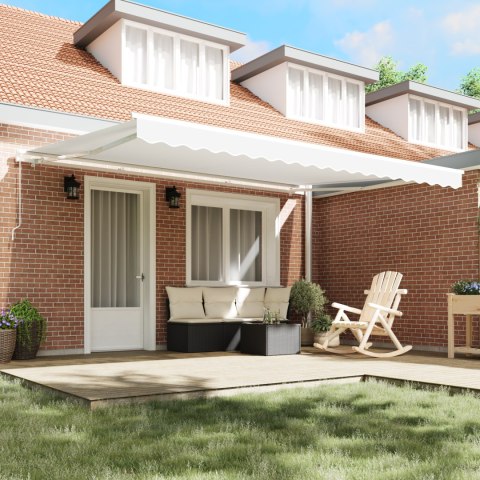 Ręczna Chowana Markiza Biała 450x300 cm