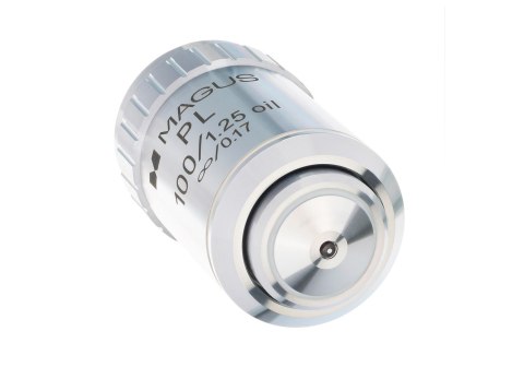 Obiektyw planarny z korekcją do nieskończoności MAGUS MP100 OIL 100x/1,25 ∞/0,17