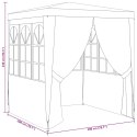 Namiot imprezowy ze ściankami, 2x2 m, biały, 90 g/m²