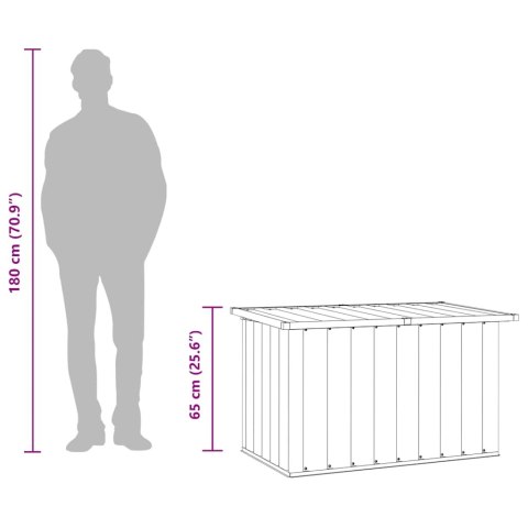 Skrzynia ogrodowa do przechowywania, antracytowa, 109x67x65 cm