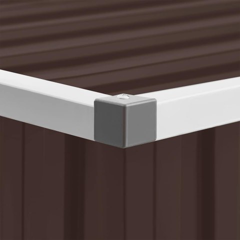 Skrzynia ogrodowa do przechowywania, brązowa, 109x67x65 cm