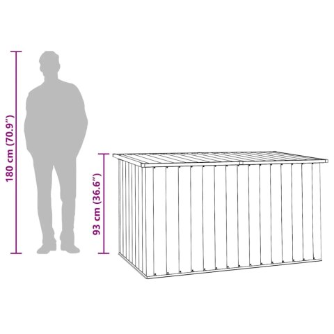 Skrzynia ogrodowa, zielona, 171 x 99 x 93 cm