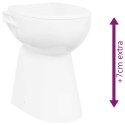 Wysoka toaleta bez kołnierza, ciche zamykanie, ceramika, biała
