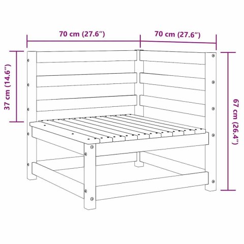 2-cz. zestaw mebli wypoczynkowych do ogrodu, szary, sosnowy