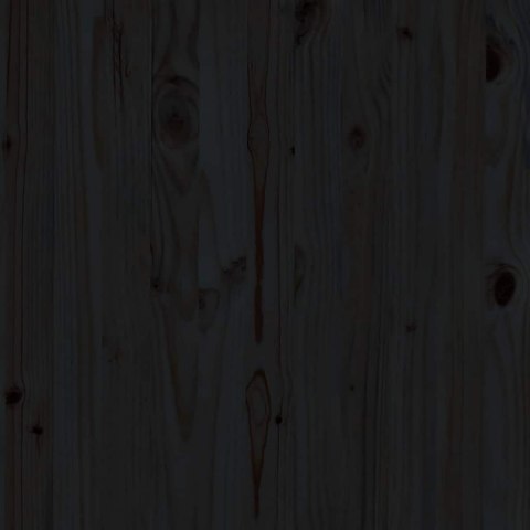 Ogrodowe siedziska środkowe, 3 szt., czarne, drewno sosnowe