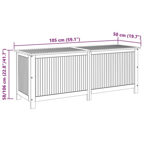 Skrzynia ogrodowa, 150 x 50 x 58 cm, lite drewno akacjowe
