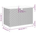 Skrzynia ogrodowa, beżowa, 110x55x63 cm, polirattan i akacja