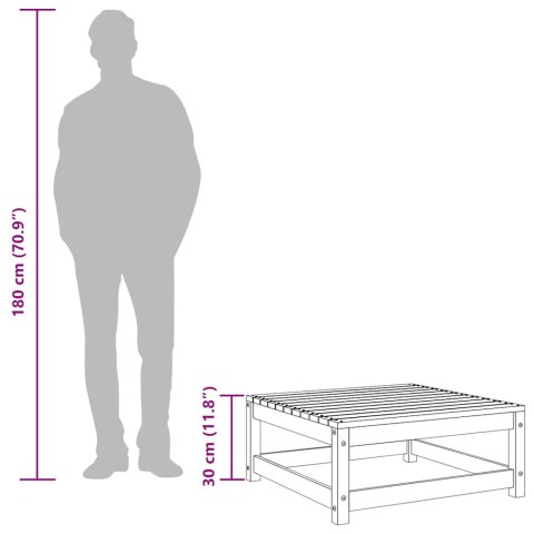 Stołek ogrodowy, biały, 70x70x30 cm, lite drewno sosnowe