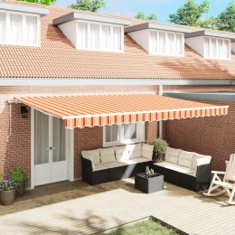 Automatyczna markiza chowana Żółta i pomarańczowa 500x350 cm