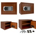 Sejf biurowy domowy imitujący drewno Szafka pancerna Sejfik Meblowy klucz