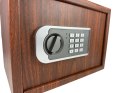 Sejf biurowy domowy imitujący drewno Szafka pancerna Sejfik Meblowy klucz