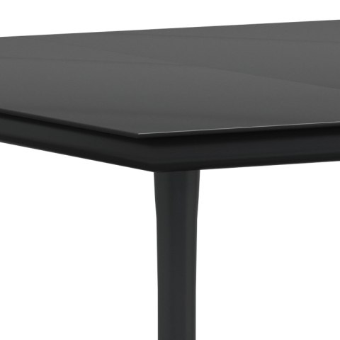 7 Częściowy Zestaw do Jadalni Ogrodowej Czarny Poli Rattan