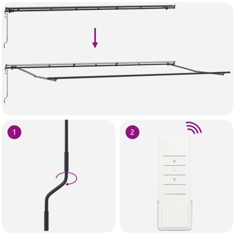 Czerwona markiza chowana 600x300 cm, Materiał zastępczy do markizy dla ramy 6x3 m Czerwony