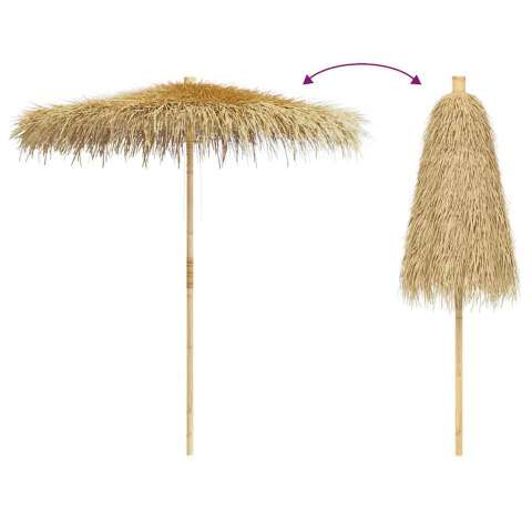 Parasol bambusowy z pokryciem z liści bananowca, 210 cm