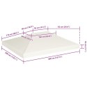 Zadaszenie altany ogrodowej, 310 g/m², 4 x 3 m, kremowe