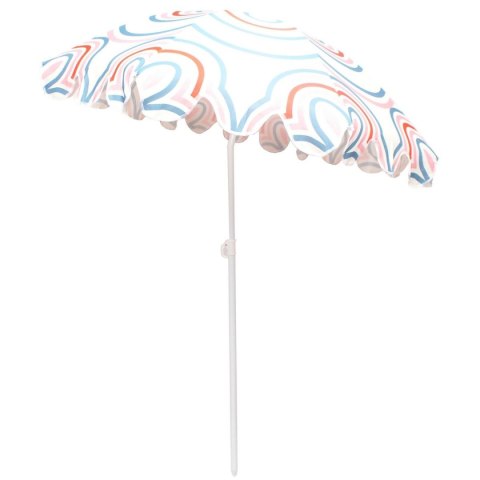 PARASOL PLAŻOWO OGRODOWY 160CM PASEK NIEBIESKO RÓŻOWY