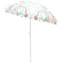 PARASOL PLAŻOWO OGRODOWY 160CM POMARAŃCZOWO ZIELONY