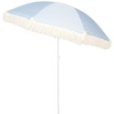 PARASOL PLAŻOWO OGRODOWY Z FRĘDZLAMI 174CM NIEBIESKI