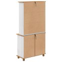 Hutch "ASKIM" Biała 91x40x183 cm Drewno Sosnowe