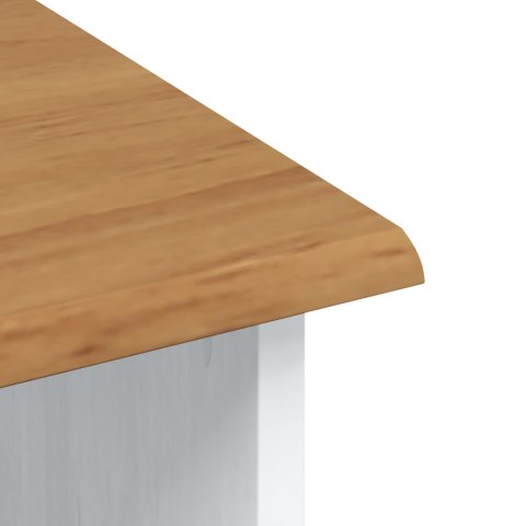 Hutch "ASKIM" Biała 91x40x183 cm Drewno Sosnowe