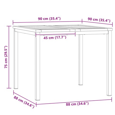 5-elementowy zestaw jadalniany z litego drewna akacjowego