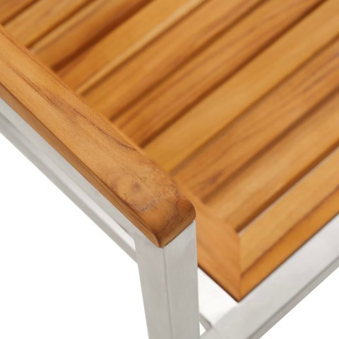 7-częściowy zestaw do jedzenia w ogrodzie z litego drewna akacjowego