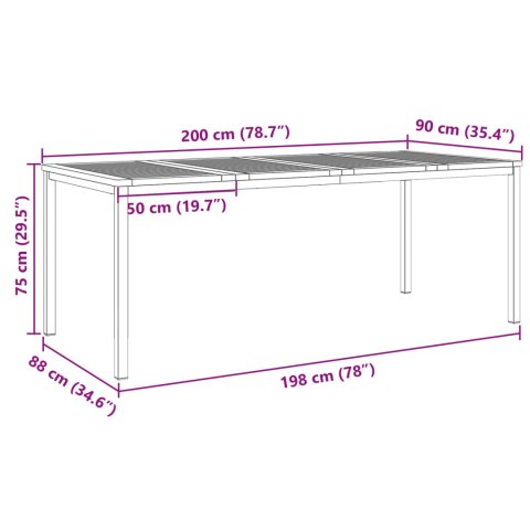 7-częściowy zestaw jadalniany z litego drewna tekowego