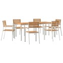 Zestaw do jadalni w ogrodzie 7 części Lite drewno tekowe
