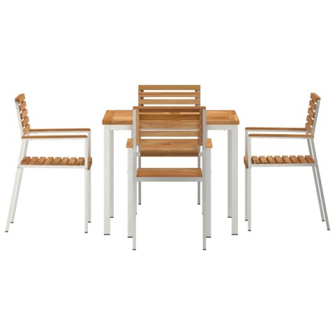 Zestaw jadalniany 5-częściowy z litego drewna tekowego