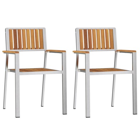 Zestaw obiadowy do ogrodu 3-częściowy z litego drewna akacjowego