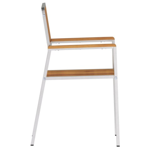 Krzesła ogrodowe 6 szt. 54.5x56x87 cm z litego drewna tikowego